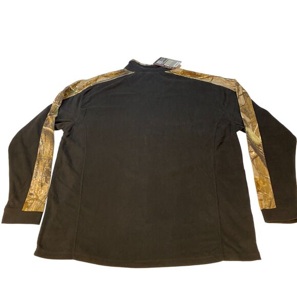 DDX DRI DUCK Sweatshirt Mens XL Black Fleece Camo Matrix Anti Static Quarter Zip - Picture 2 of 11